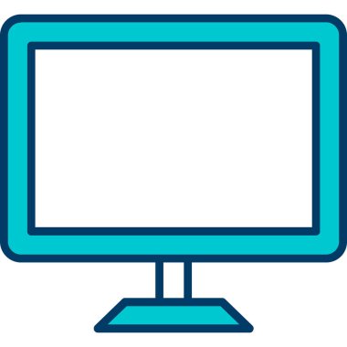 Monitör. Web simgesi basit illüstrasyon
