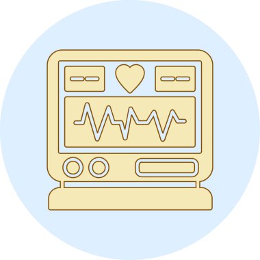 Kalp Kardiyogram Vektör İllüstrasyonu