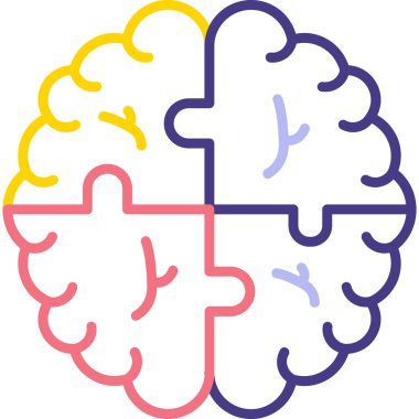 beyin ikonu vektör illüstrasyonu