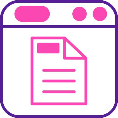 Belge simgesinin vektör illüstrasyonu