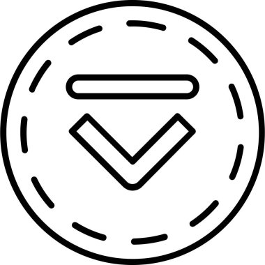 Para sikkesi simgesi ana hat biçiminde