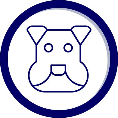 Köpek simgesinin vektör illüstrasyonu