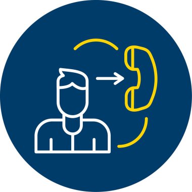 Müşteri çağrı merkezi simgesi, vektör illüstrasyonu