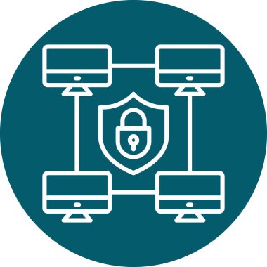 Güvenlik sisteminin vektör simgesi