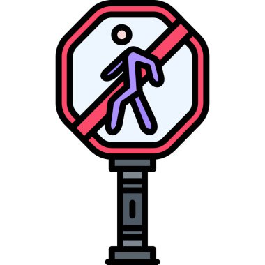 yaya trafik simgesini durdur