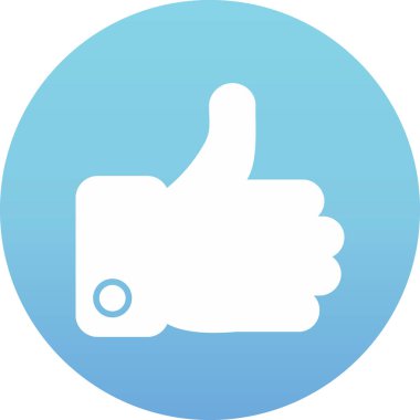 Başparmak yukarı simgesi. vektör illüstrasyonu