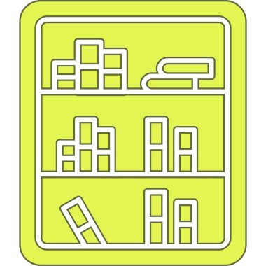 Cetvel ve vektör illüstrasyonlu yapım simgesi.