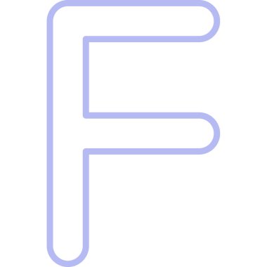 f simgesi alfabesi, tasarım illüstrasyonu