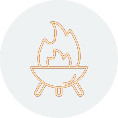 Ateş simgesinin vektör illüstrasyonu