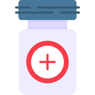 Uyuşturucu şişesi ikonu düz stil