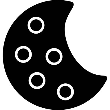 Ay. Web simgesi basit illüstrasyon