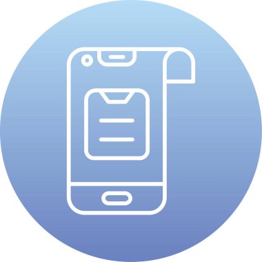 mobil vektör simgesi modern basit illüstrasyon