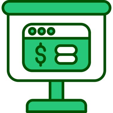 Para için. Web simgesi basit illüstrasyon