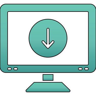 dizüstü bilgisayar simgesi. Web için dizüstü bilgisayar vektör simgelerinin özet çizimi