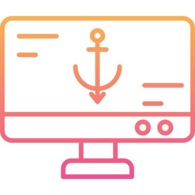 çapa simgesi vektör illüstrasyonu