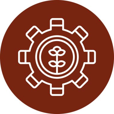 Bir dişli simgesini vektör çizim