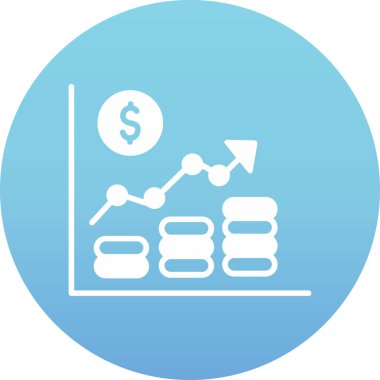 İş ve finans ikonu parasının vektör illüstrasyonu