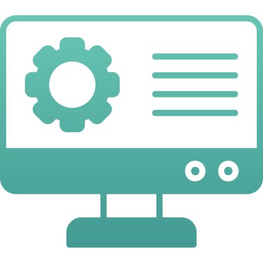 Dizüstü bilgisayar simgesi vektör çizimi