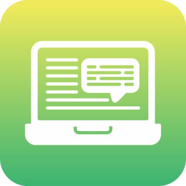 güzel sohbet vektörü simgesi