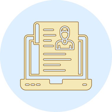 Belge vektör illüstrasyon tasarımlı kimlik kartı