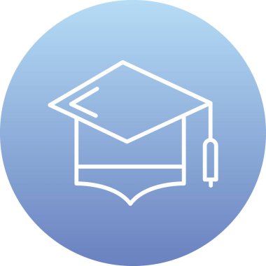 vektör tasarımında mezuniyet başlığı simgesi