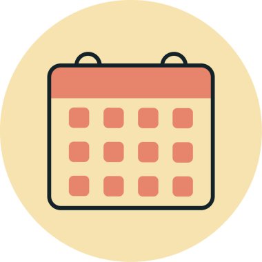 takvim simgesini, basit vektör çizim