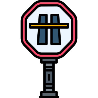 Yol simgesi, vektör illüstrasyonu