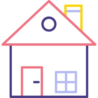 Ev. Web simgesi basit illüstrasyon