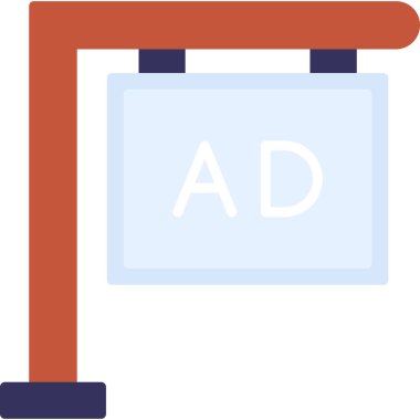 Reklam reklam pazarlama simgesi düz stil