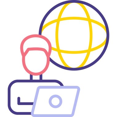 küresel ağ. Basit tasarım