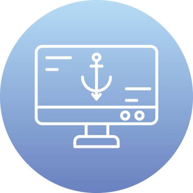 Tekne simgesinin vektör illüstrasyonu