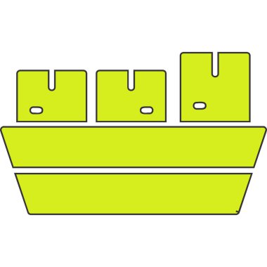 Ahşap teknenin çizgi film görüntüsü