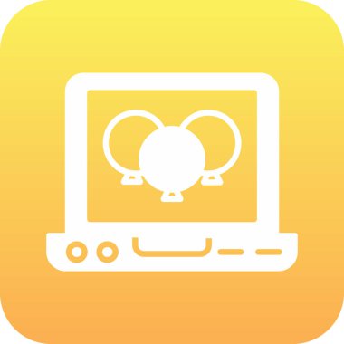 vektör çizim modern b eksikliği simgesi monitör