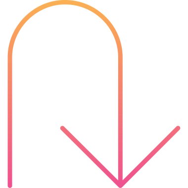 ok aşağı simgesi, vektör illüstrasyonu