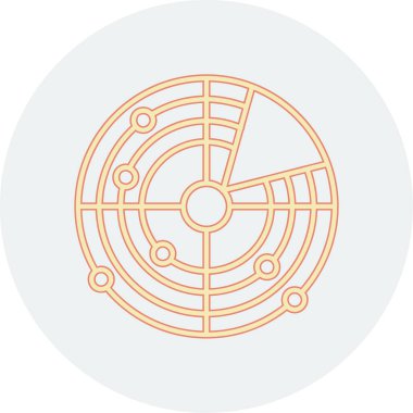 Direksiyon simgesi, vektör illüstrasyonu