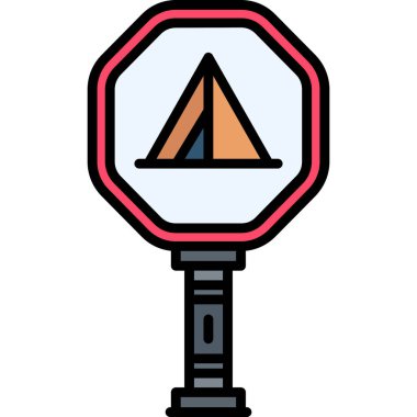 Yol simgesi vektör illüstrasyonu