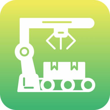 Modern fabrika simgesinin vektör illüstrasyonu