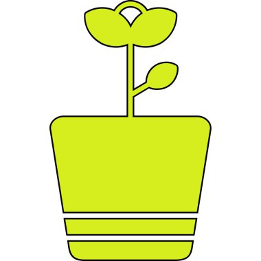 çiçek simgesi vektör illüstrasyonu