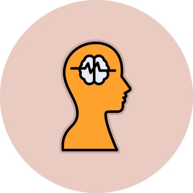 İnsan aklının vektör simgesi