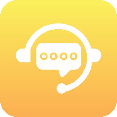 Çağrı merkezi simgesi soyut arkaplanda izole edildi