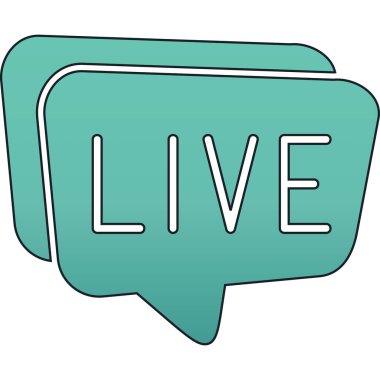 canlı sohbet balonu vektör düz tasarımı