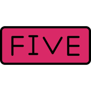 5 5 vektör illüstrasyonu