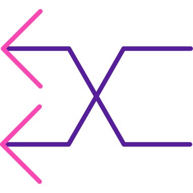 Sağ ok vektör çizgisi simgesi