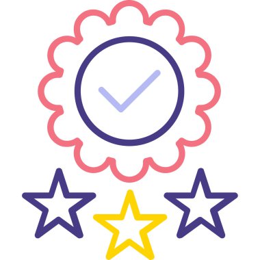 Madalya ikon vektör illüstrasyonu