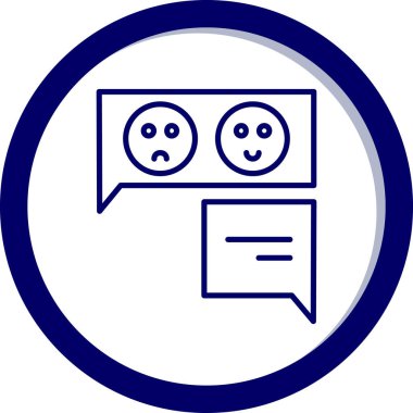 Gülümseyen bir konuşma balonu. vektör illüstrasyonu