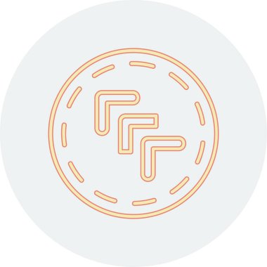 Sikke vektör simgesi modern basit tasarım illüstrasyonu