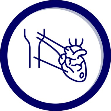 Kalp. Web simgesi basit illüstrasyon