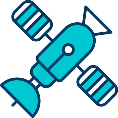 Roket. Web simgesi basit illüstrasyon