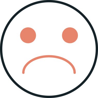 üzgün yüz ifadesi vektör illüstrasyonu