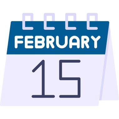 16 Şubat takvim simgesi - vektör illüstrasyonu